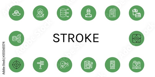 Set of stroke icons
