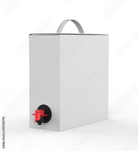 Canvas Print Blank Paper  Hard Box Wine Dispenser with a Tap For Branding