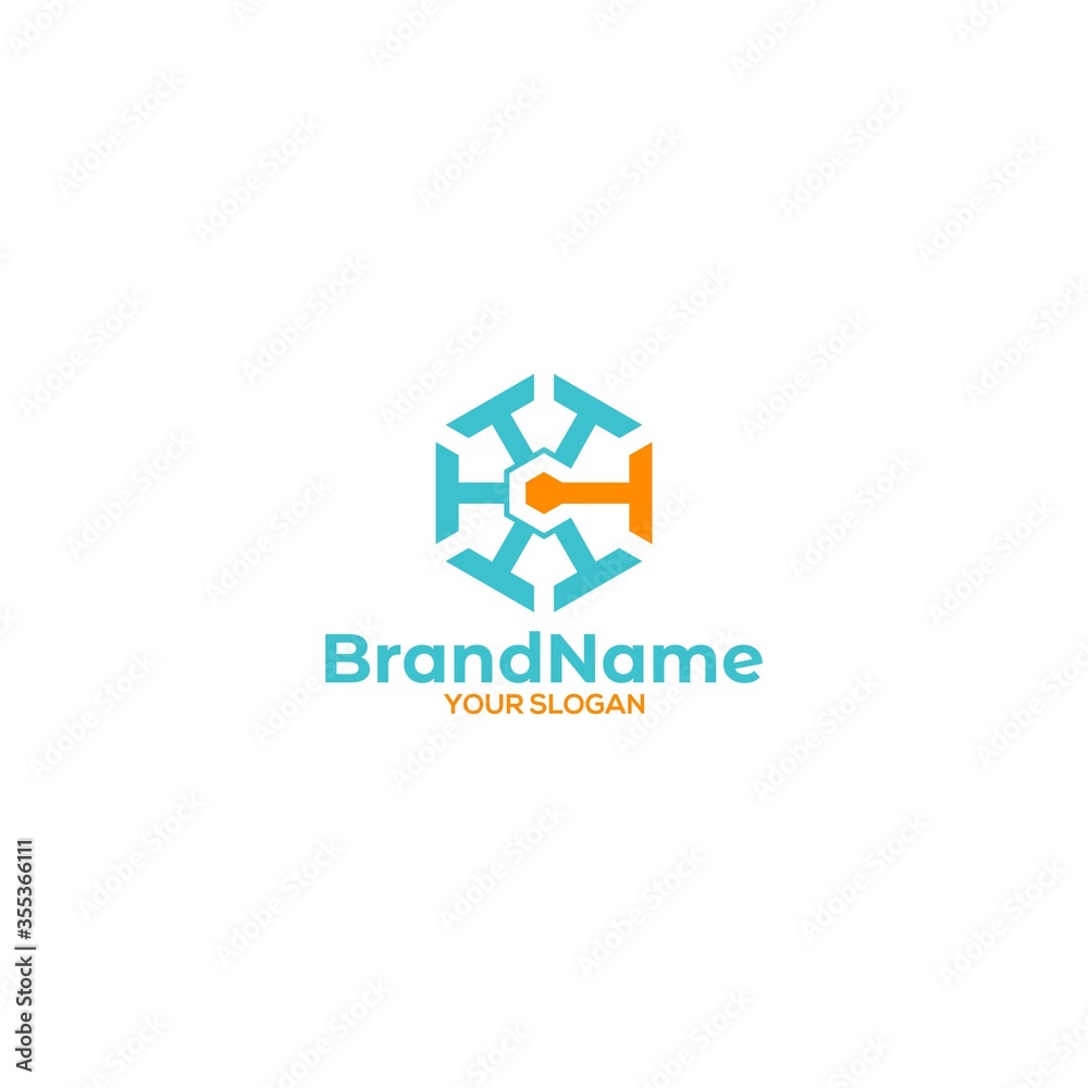 T Arround Hexagon Logo Design Vector T Arround Hexagon Logo Design Vector