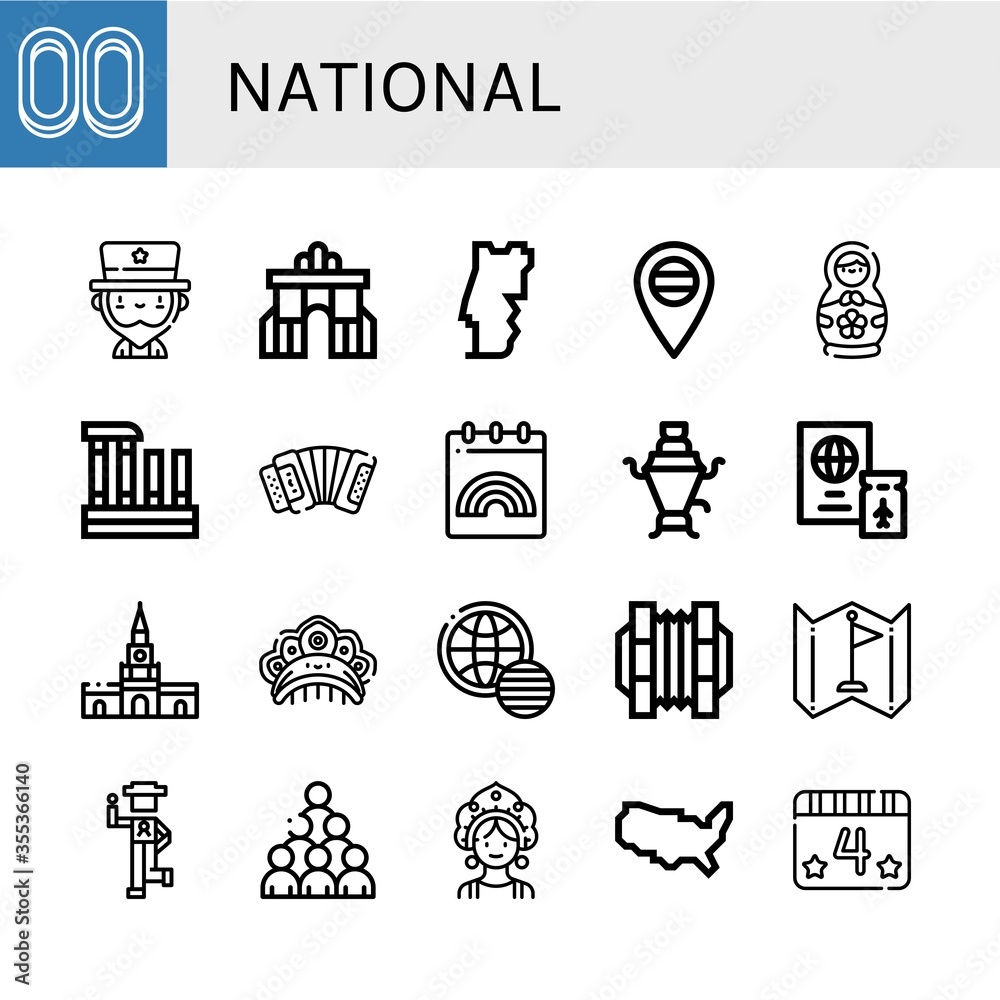national icon set