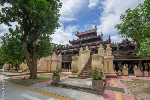 Shwenandaw Kyaung Monastery is a historic Buddhist monastery located near Mandalay Hill, Mandalay Region, Myanmar