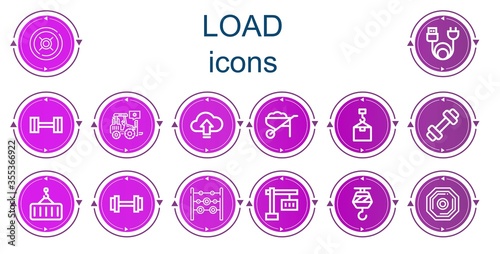 Editable 14 load icons for web and mobile