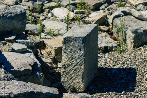 View of the archaeological remains of the temple of Amathous, a great site dedicated to Aphrodite in Cyprus island photo