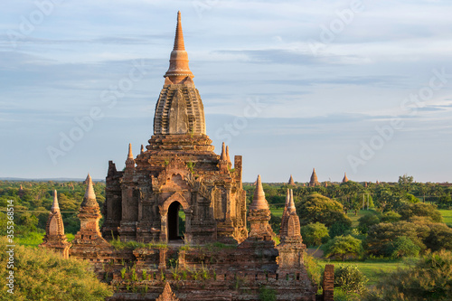 Bagan is an ancient city and a UNESCO World Heritage Site located in the Mandalay Region of Myanmar. The Bagan Archaeological Zone is a main attraction for the country's nascent tourism industry