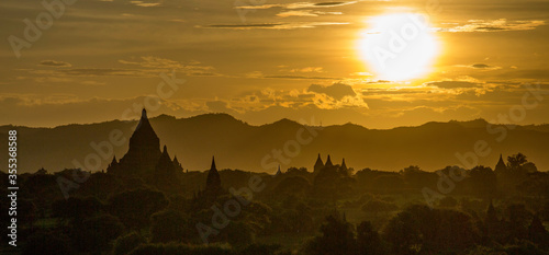 Bagan is an ancient city and a UNESCO World Heritage Site located in the Mandalay Region of Myanmar. The Bagan Archaeological Zone is a main attraction for the country s nascent tourism industry