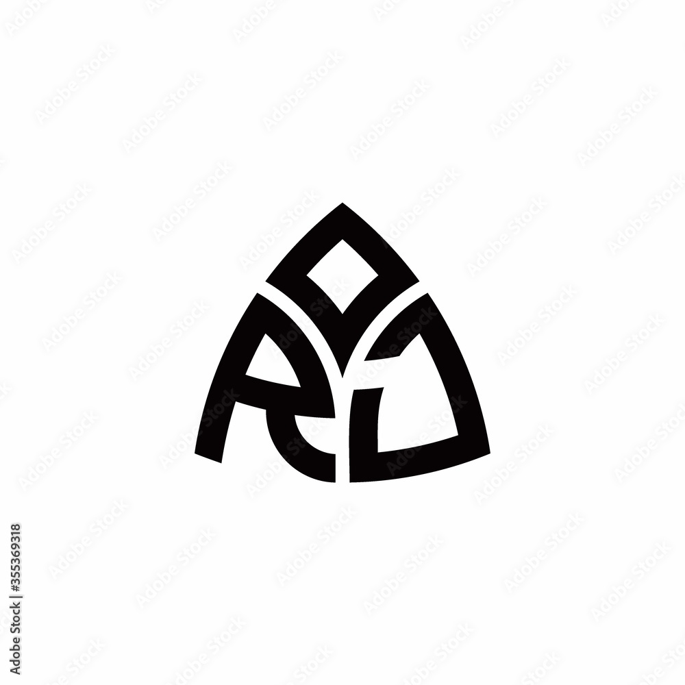 RJ monogram logo with modern triangle style design template RJ monogram logo with modern triangle style design template
