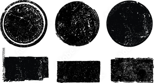 Grunge post Stamps Collection, Circles. Banners, Insignias , Logos, Icons, Labels and Badges Set . vector distress textures.blank shapes.