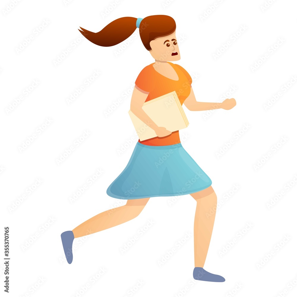 Hurry manager icon. Cartoon of hurry manager vector icon for web design isolated on white background