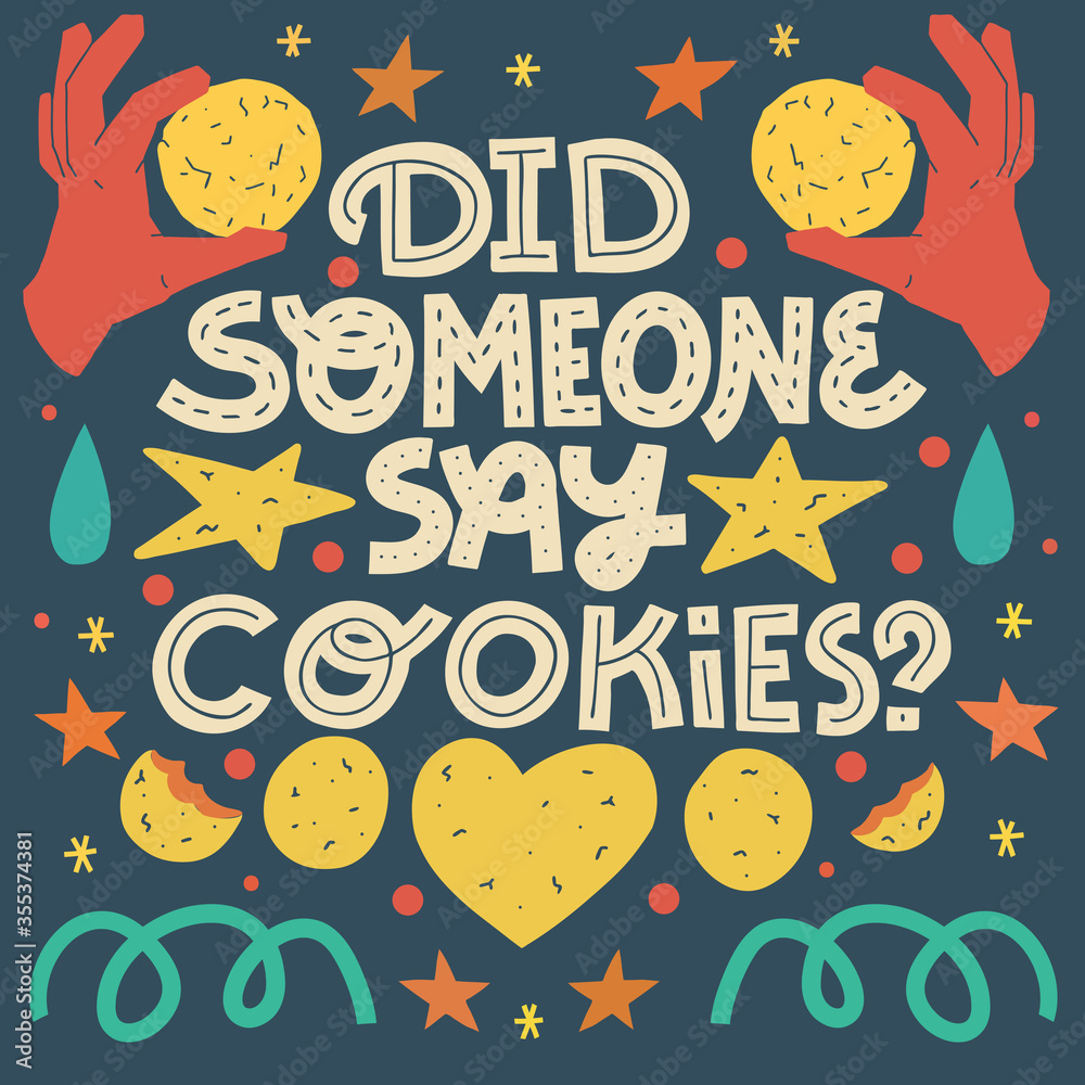Did someone say cookies? - colorful square card