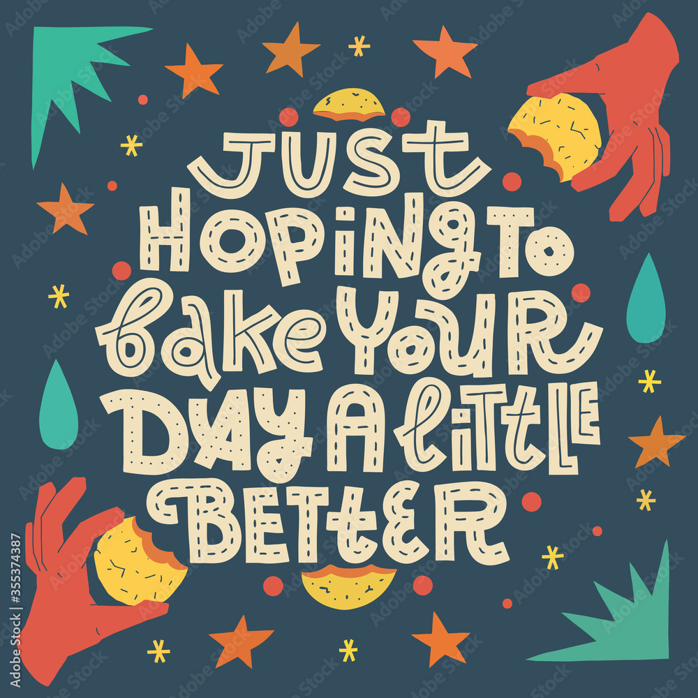 Just hoping to bake your day a little better - colorful square card