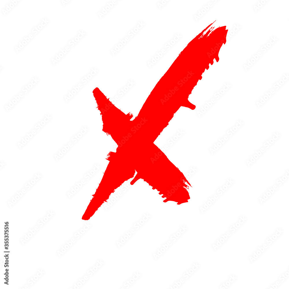 X Marks .Two Crossed Vector Brush Strokes. Rejected sign in grunge style. X Marks .Two Crossed Vector Brush Strokes. Rejected sign in grunge style.
