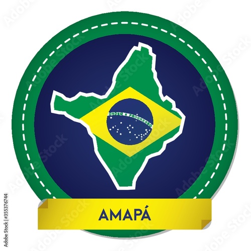 amapa map sticker