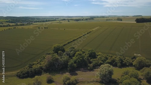 Green fields in UK, Shoot by drone