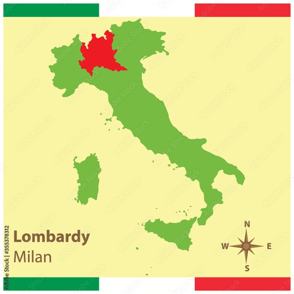 lombardy on italy map