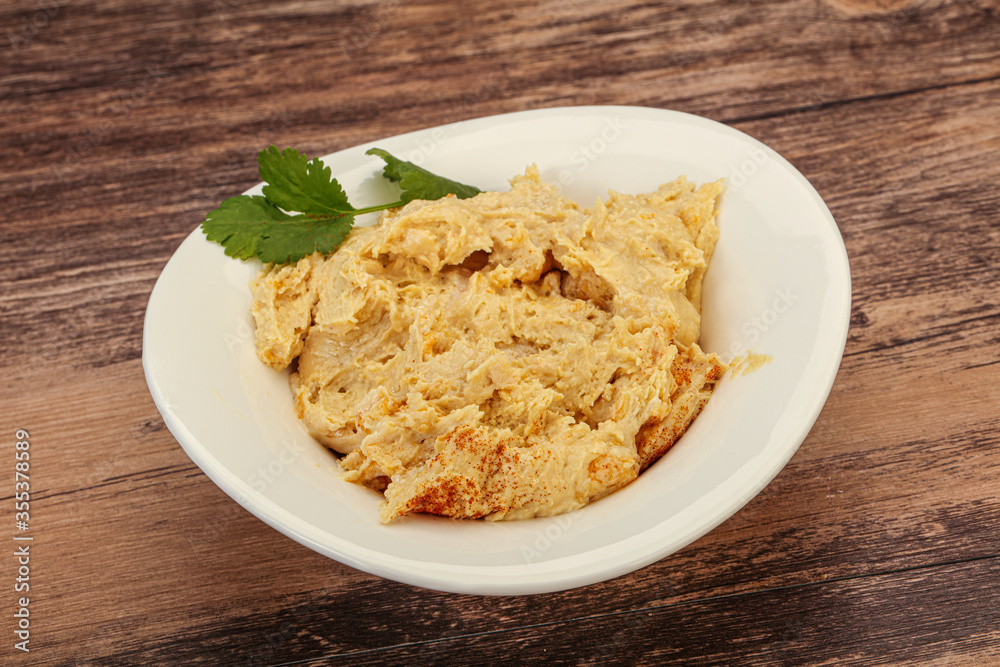 Vegan dietary cusine - humus snack