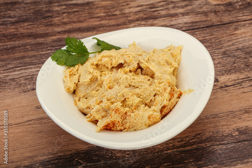 Vegan dietary cusine - humus snack