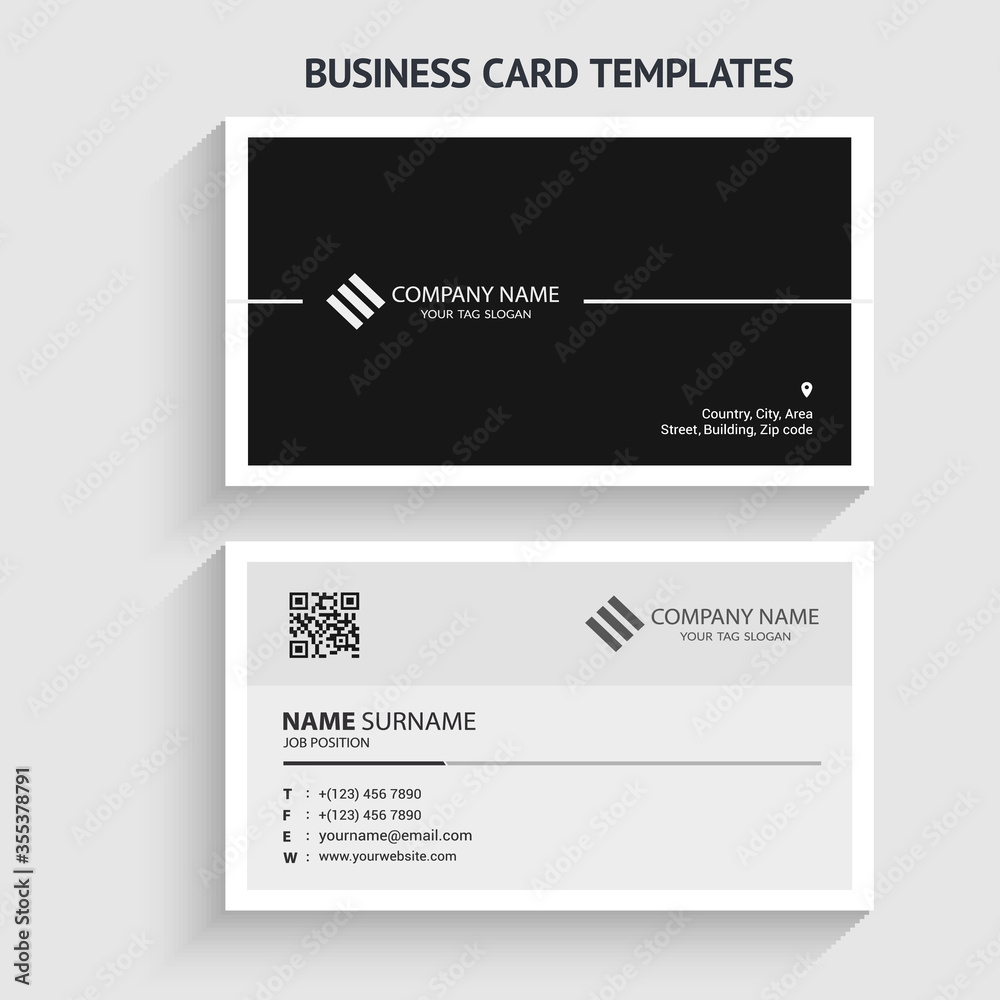Modern and minimalist business card vector design template. Horizontal layout. editable business card vector. Perfect for your company. Vector illustration design. Print ready.