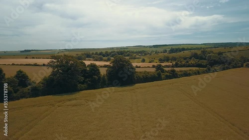 Green fields in UK, Shoot by drone