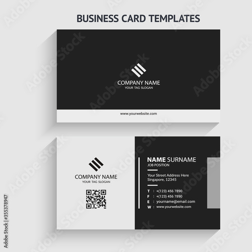 Modern Minimalist Business Card Template - Corporate Identity Template.