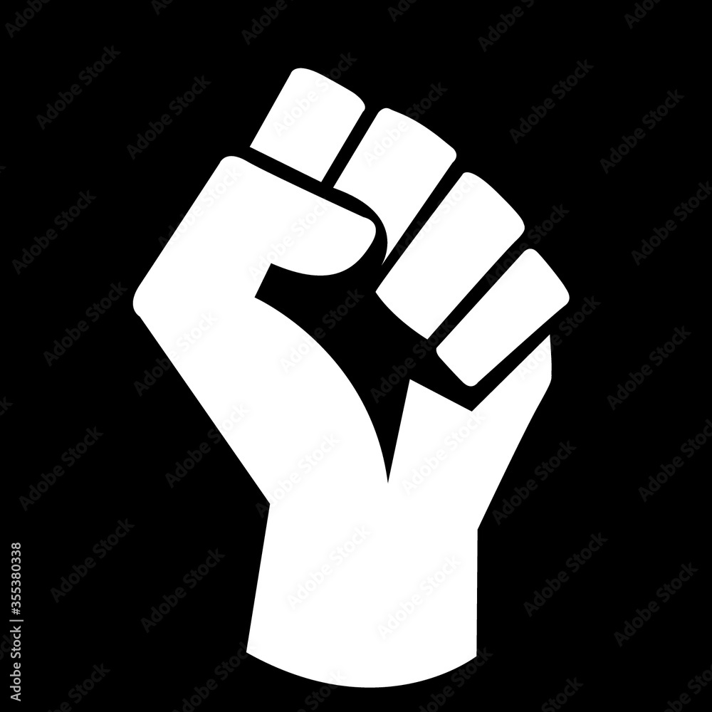 vector illustration of a hand . black lives matter. fist Stock Vector |  Adobe Stock