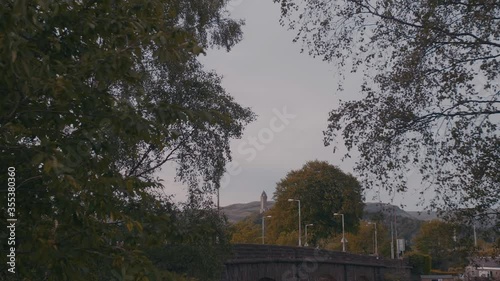 William Wallace Monument shoot from far away at sunset
