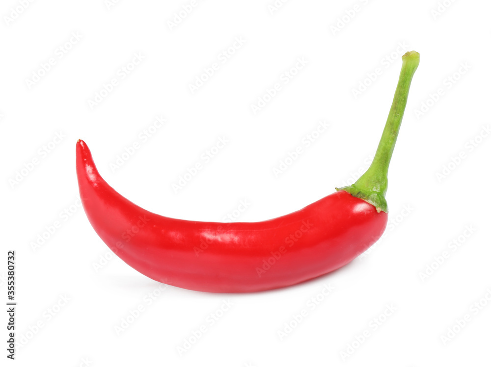 Ripe red hot chili pepper isolated on white Ripe red hot chili pepper isolated on white