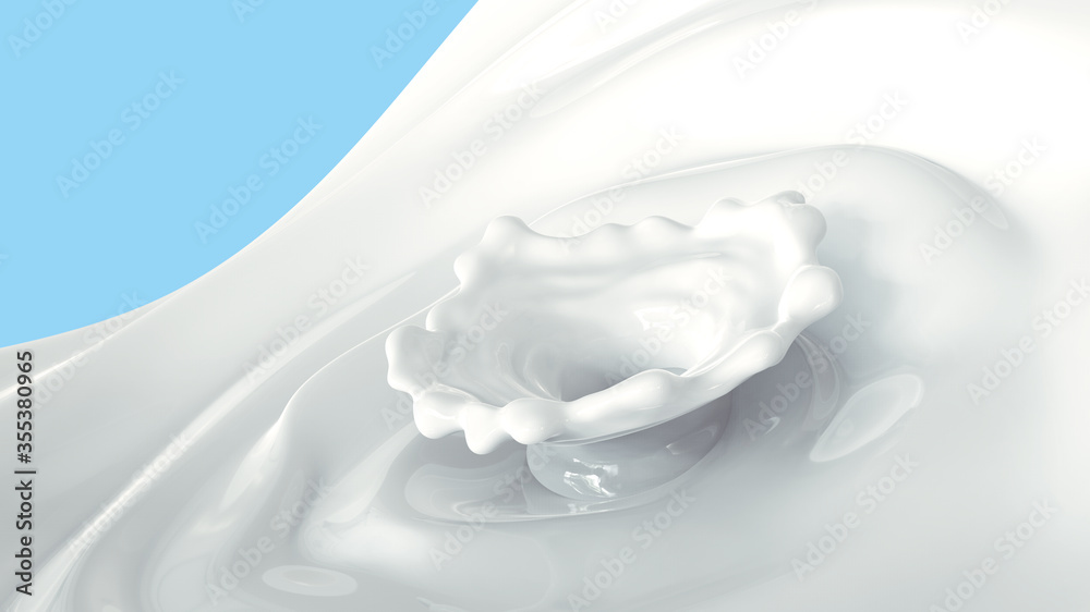 milk splash and ripples background. 3d illustration milk splash and ripples background. 3d illustration