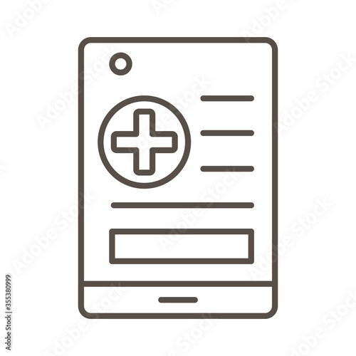 medical order paper line style icon © Gstudio