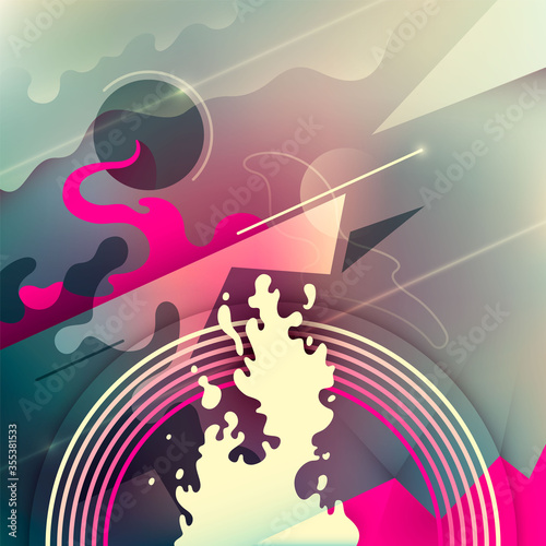 Retro style abstract background. Vector illustration.