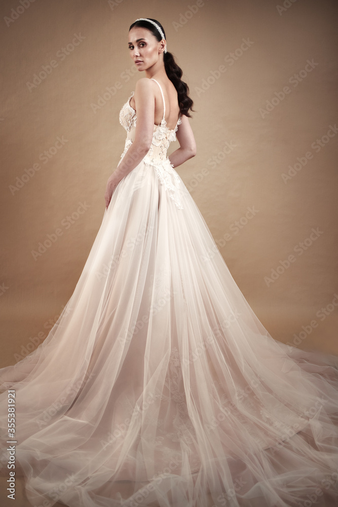 Beautiful bride in a wedding dress