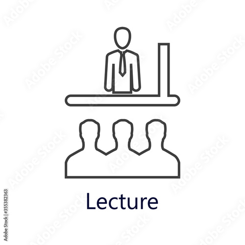Lecture icon. Vector illustration. Business icon