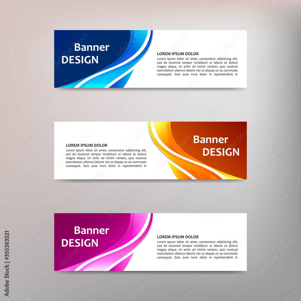 Fototapeta premium Vector illustration colorful abstract design banner template
