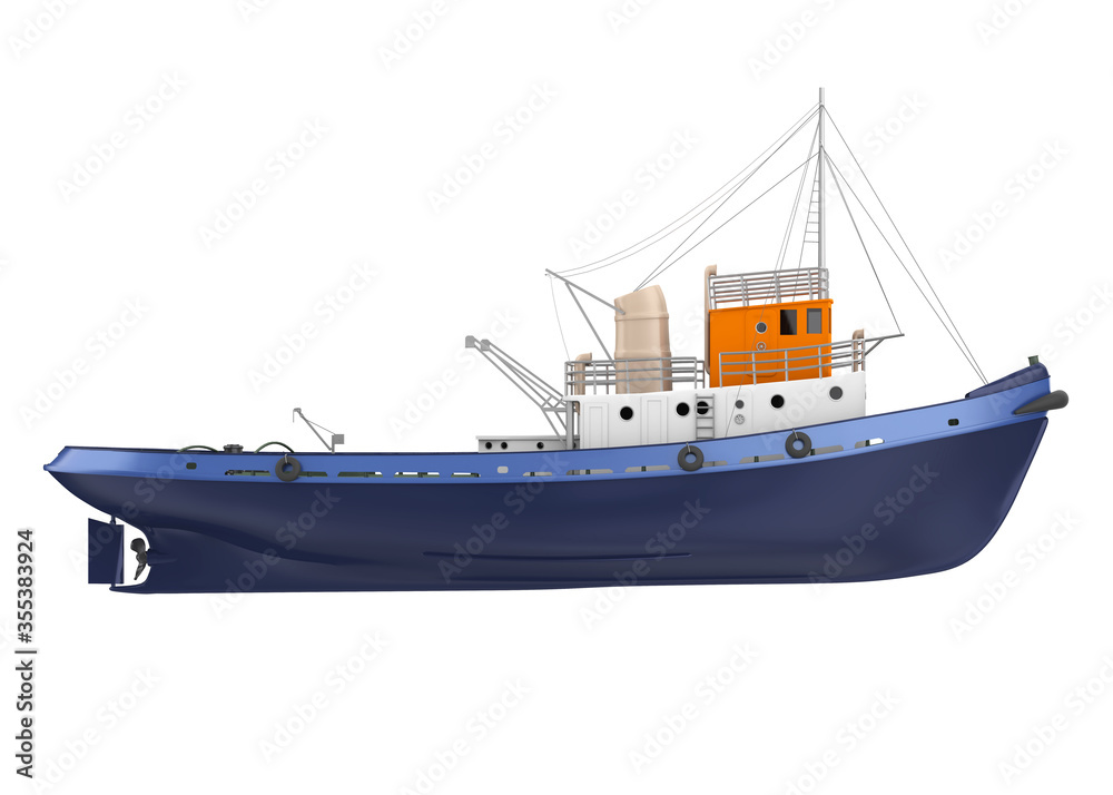 Tugboat Isolated