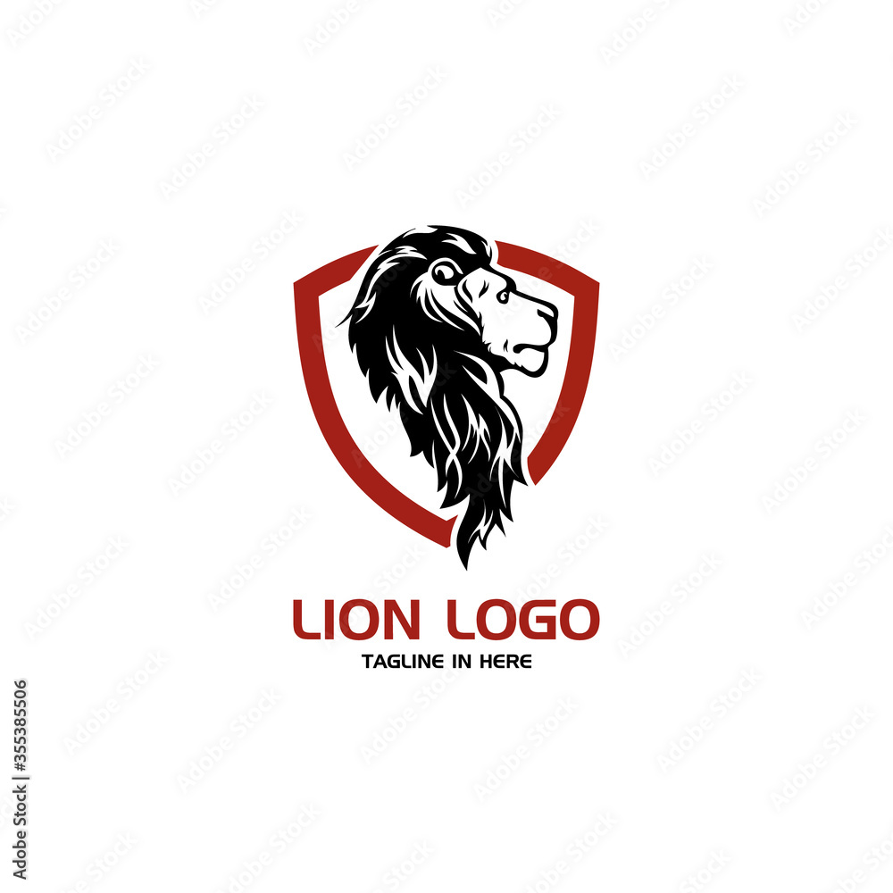 lions logo vector template