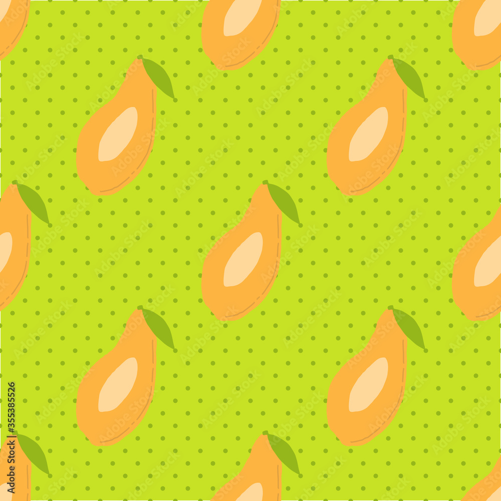 Seamless pattern fruit mango market. Design farm natural vitamin Seamless pattern fruit mango market. Design farm natural vitamin