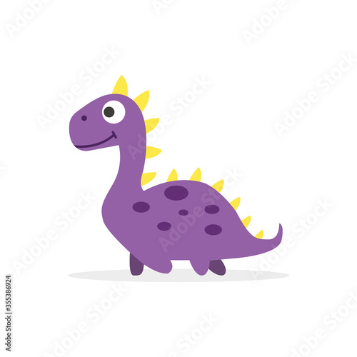 Cute dinosaur. Flat style. Vector illustration 