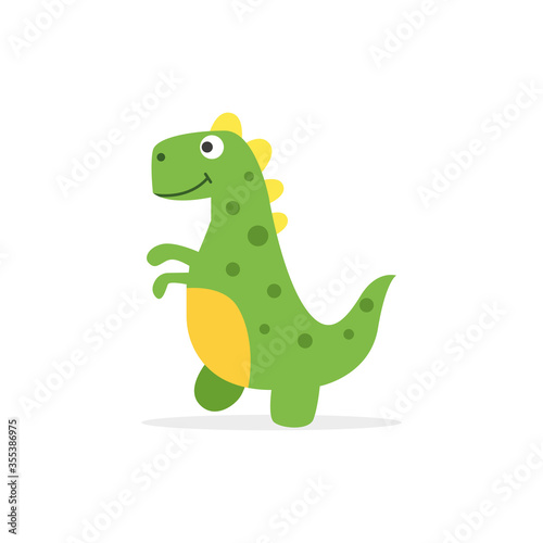 Cute dinosaur. Flat style. Vector illustration 
