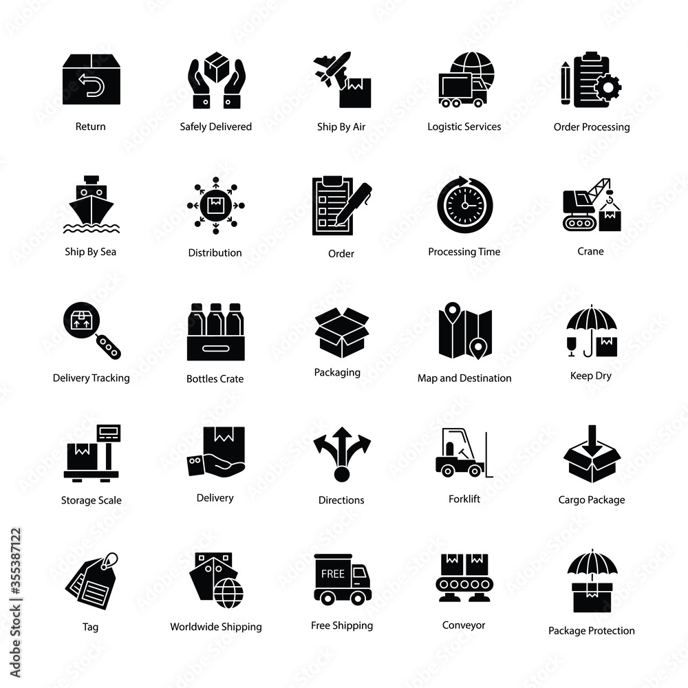 Logistics Delivery Icons Logistics Delivery Icons