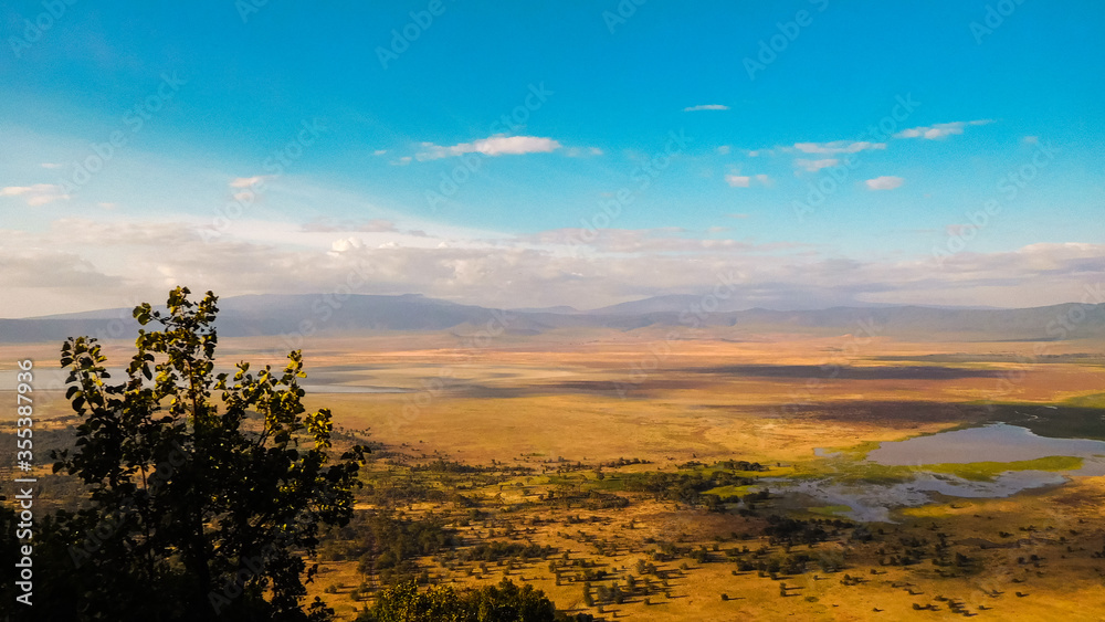 Fototapeta premium Panoramic view of Ngorongoro Crater