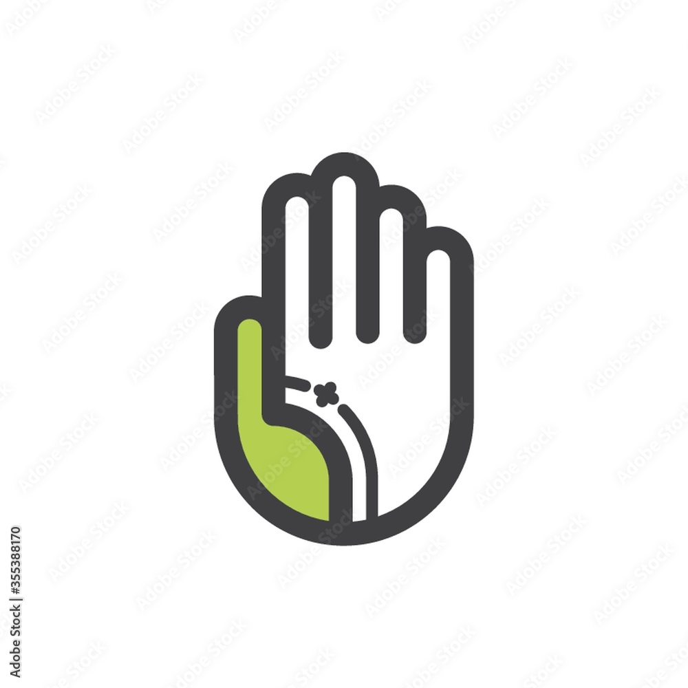 Green thumb concept icon Green thumb concept icon