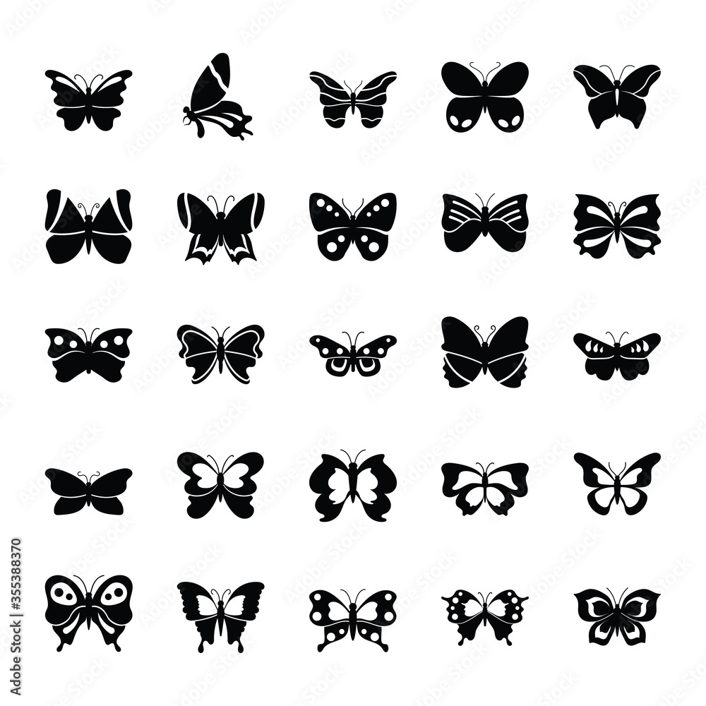 Butterfly Rare Species Glyph Icons
Butterfly Rare Species Glyph Icons