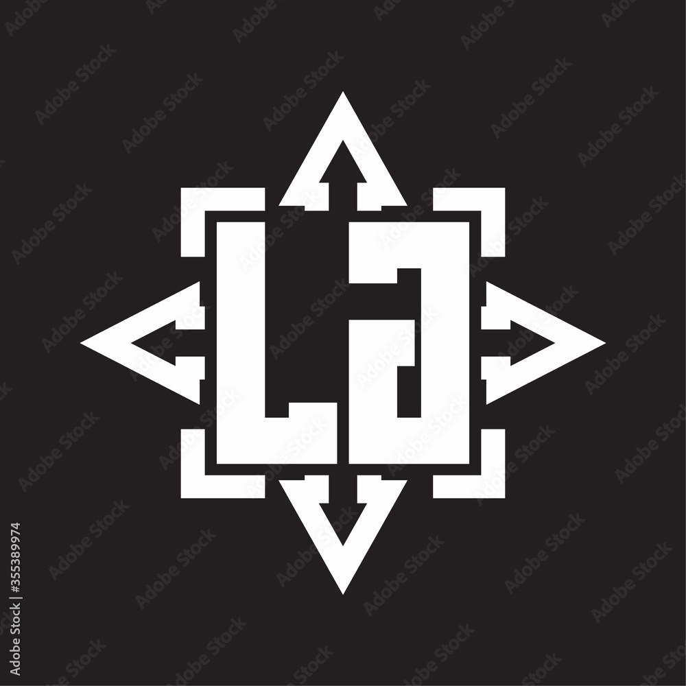 LG Logo monogram with rounded arrows shape design template LG Logo monogram with rounded arrows shape design template