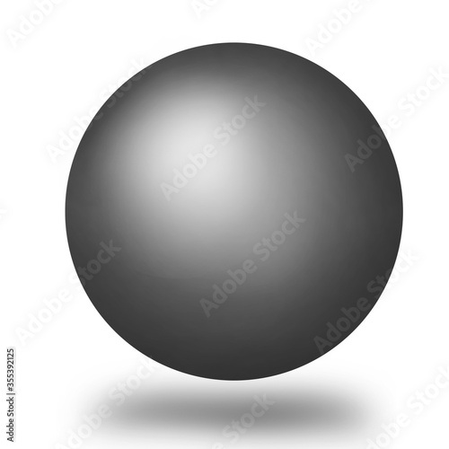 3d ball Grey Color With White Background