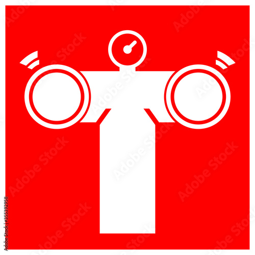 Fire Pump Connection Symbol Sign ,Vector Illustration, Isolate On White Background Label .EPS10