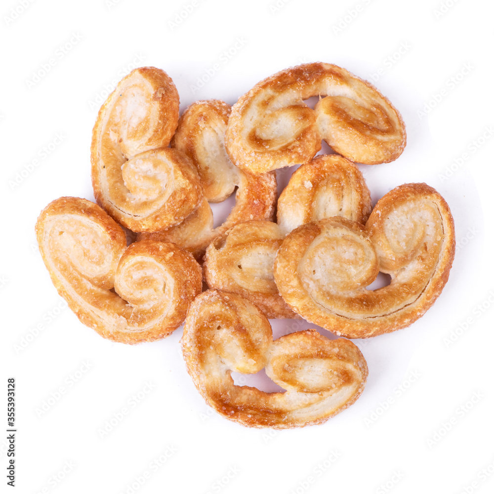 Group of puff pastry cookies Group of puff pastry cookies