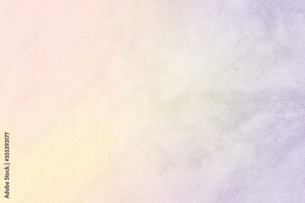 Multicolored pastel abstract background.Gentle tones paper texture. Light gradient.  The colour is soft and romantic.