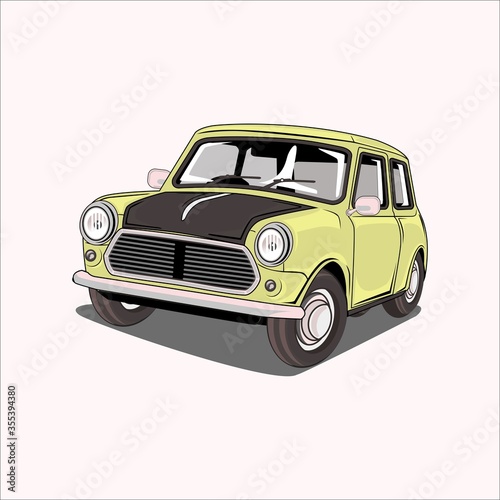 vector illustration car classic retro