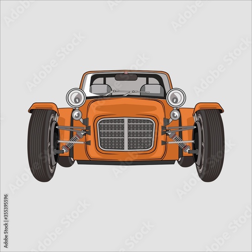 vector illustration car classic retro vintage