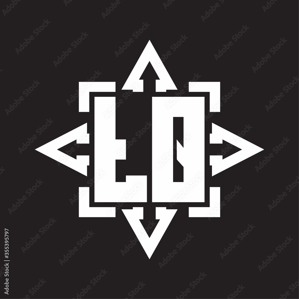 TQ Logo monogram with rounded arrows shape design template TQ Logo monogram with rounded arrows shape design template