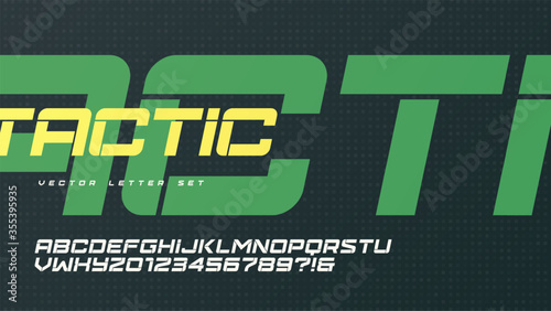 Vector sans serif urban stencil letter set, cropped alphabet